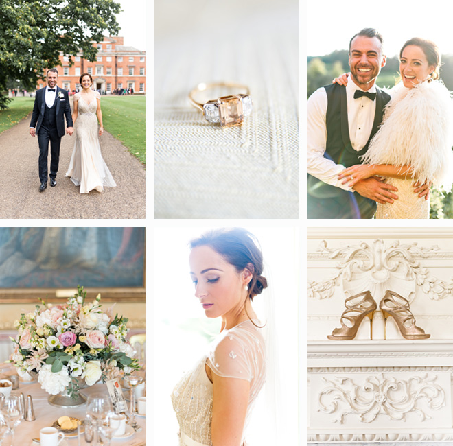Luxury Brocket Hall Wedding Photographer Jenny Packham Dress