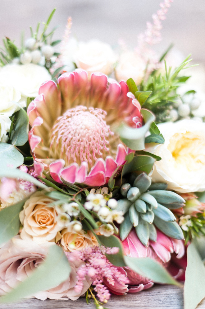 protea wedding bouquet 