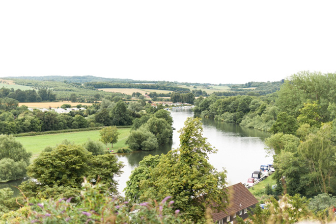 View of Thames from Danesfield House wedding