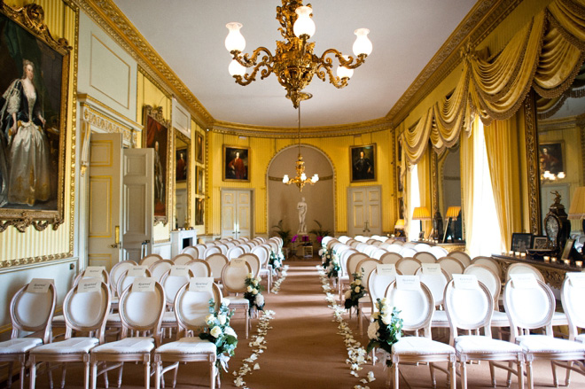 wedding ceremony at goodwood house