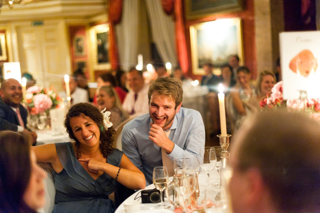 wedding guests at goodwood house wedding
