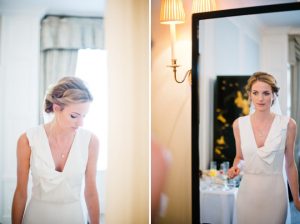 bride getting ready at the connought hotel mayfair